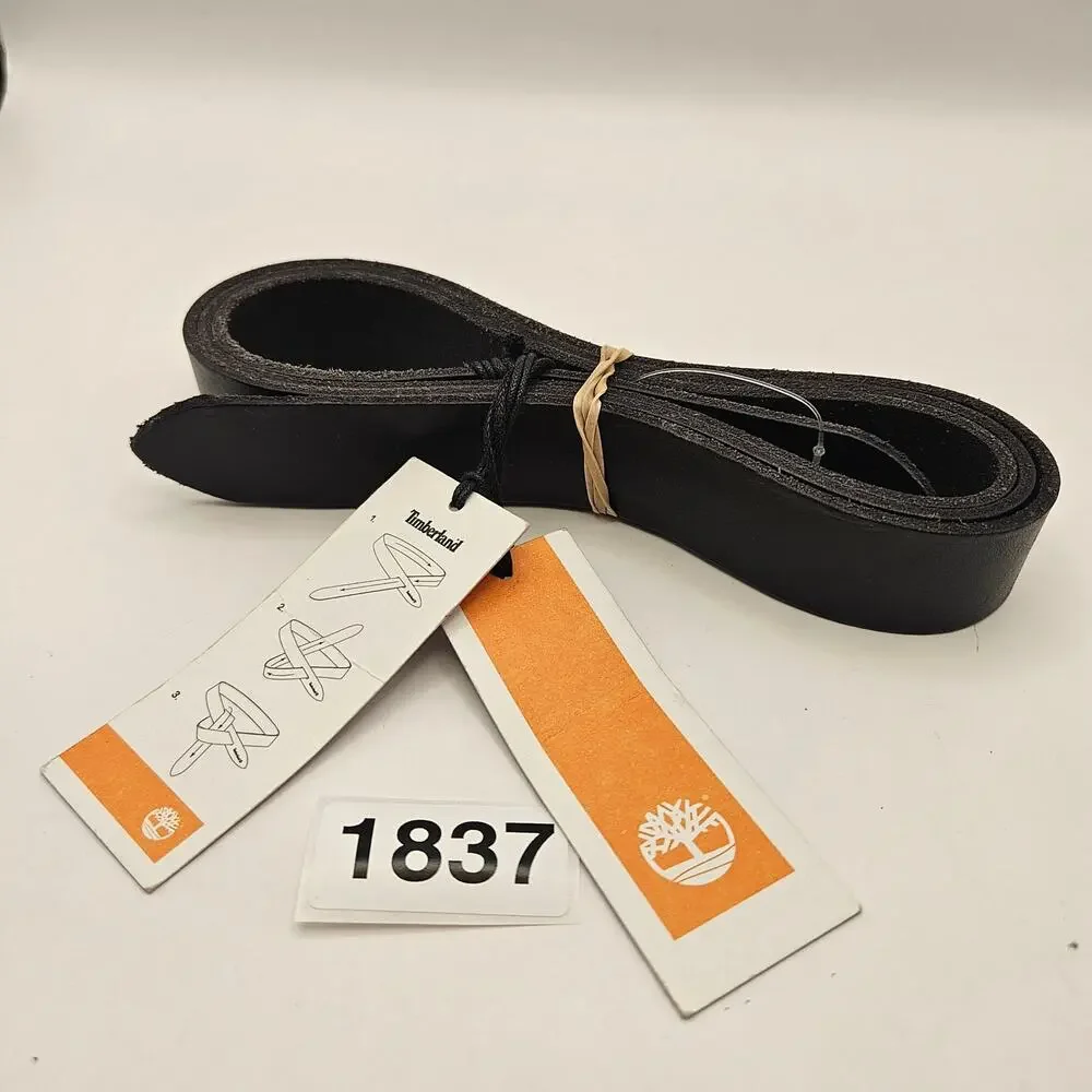TIMBERLAND WOMEN'S L/XL PREMIUM GENUINE LEATHER WRAP BELT BLACK NWT